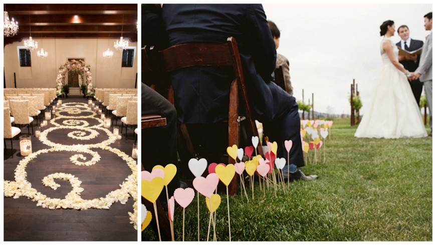 Swirl aisle design inspired by: Elisabeth Hanne Designs Hearts aisle design inspired by:100 Layer Cake